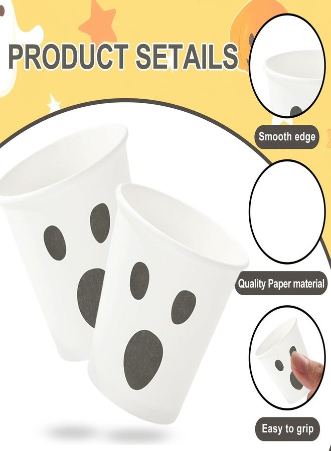 JarThenaAMCS 200Pcs Halloween Shot Cups 2oz Black White Ghost Mini Drinking Paper Cup Spooky Boo Disposable Shot Cup for Halloween Trick or Treat Party Supplies - Image 3